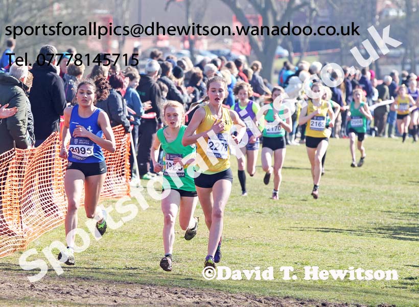 Womens under-17s Inter Counties Cross Country,  Cofton Park, Birmingham. Photo: David T. Hewitson/Sports for All Pics